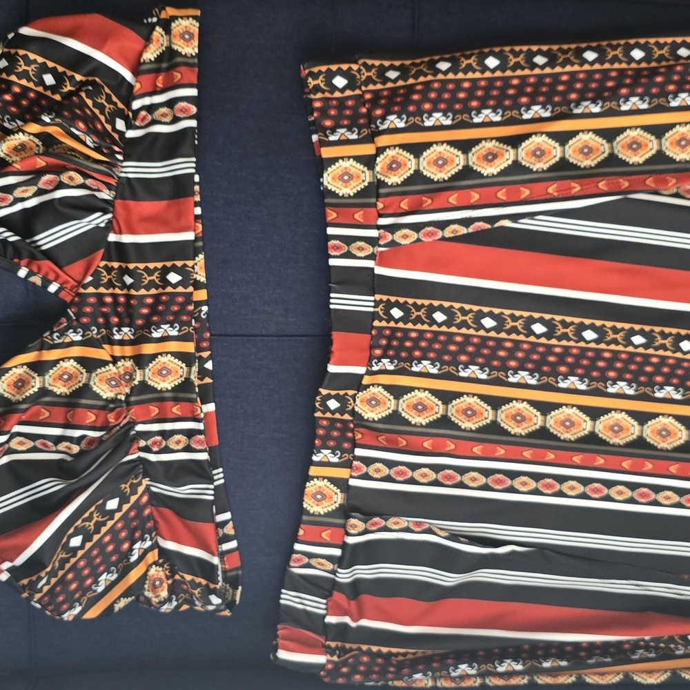 Tribal Print Two-Piece Set